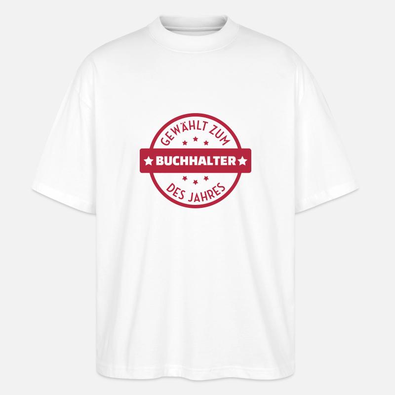 comptable / comptabilité / compter / chiffre - T-shirt bio Blaster 2.0 coupe oversize Stanley/Stella Unisexe - blanc