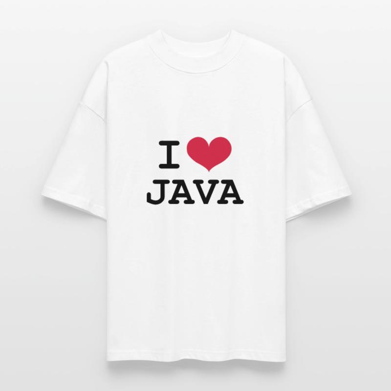 I Love Java [Developer / Geek] Stanley/Stella Oversized Unisex Organic T-shirt Blaster 2.0