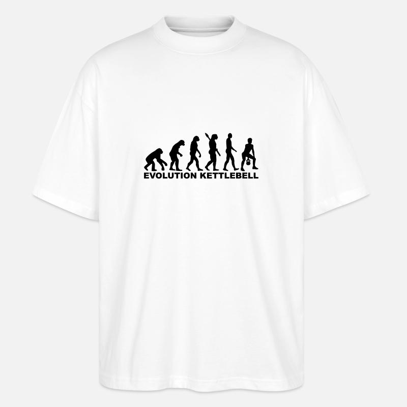 Kettlebell - Stanley/Stella Oversized Unisex Bio T-Shirt Blaster 2.0 - Weiß