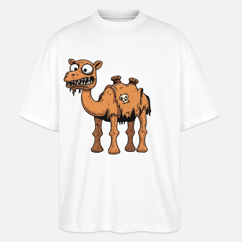 Camel Halloween Comic Funny - Stanley/Stella Oversized Unisex Organic T-shirt Blaster 2.0 - white