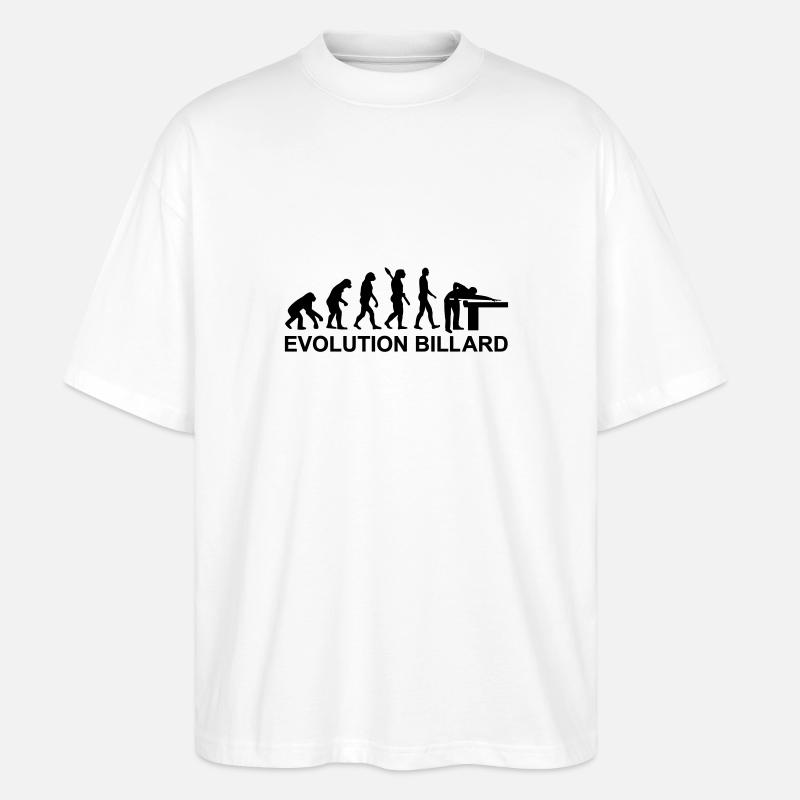 Évolution Billard - T-shirt bio Blaster 2.0 coupe oversize Stanley/Stella Unisexe - blanc