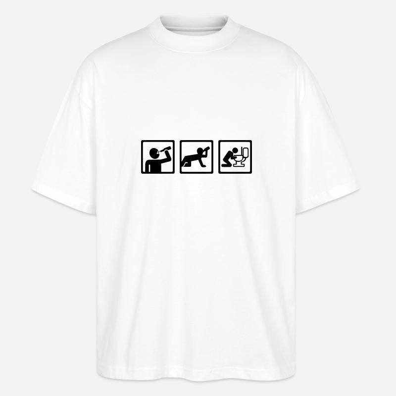 Alcool - T-shirt bio Blaster 2.0 coupe oversize Stanley/Stella Unisexe - blanc