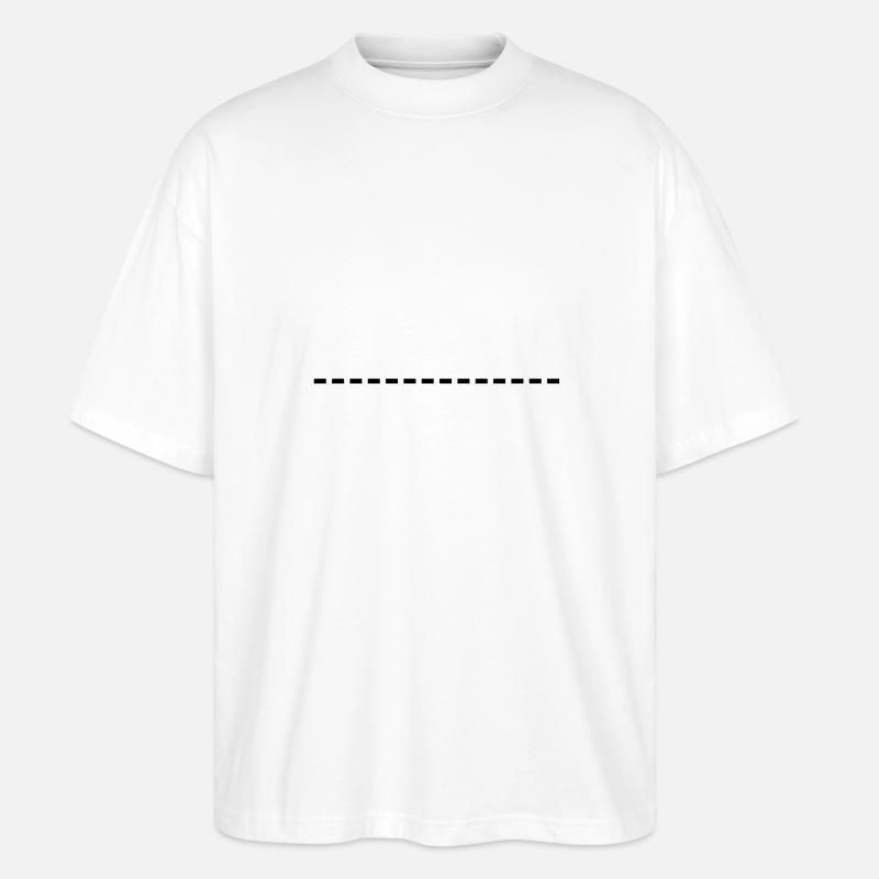 dashed line - Stanley/Stella Oversized Unisex Organic T-shirt Blaster 2.0 - white