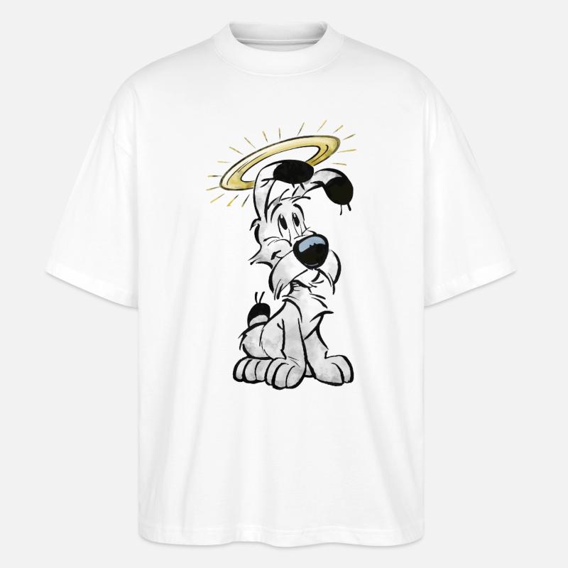 Asterix & Obelix Idefix - Ekologisk Oversized T-shirt Unisex Stanley/Stella Blaster 2.0 - vit