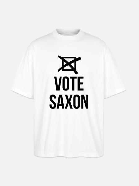 Vote Saxon - Stanley/Stella Oversized Unisex Organic T-shirt Blaster 2.0 - white