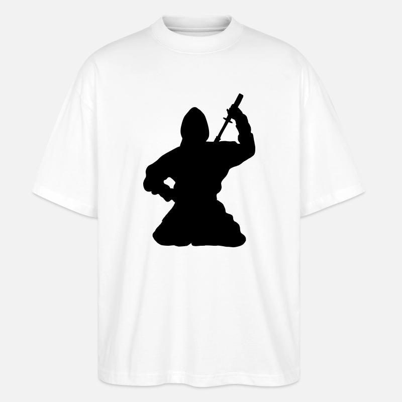 Ninja japanischer Spion oder Attentäter - Stanley/Stella Oversized Unisex Bio T-Shirt Blaster 2.0 - Weiß