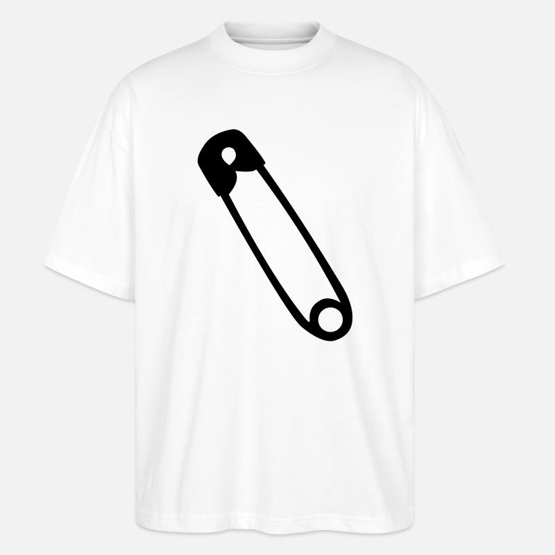 Sicherheitsnadel - Stanley/Stella Oversized Unisex Bio T-Shirt Blaster 2.0 - Weiß