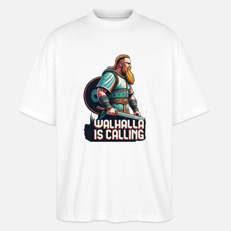 Walhalla ruft - Stanley/Stella Oversized Unisex Bio T-Shirt Blaster 2.0 - Weiß