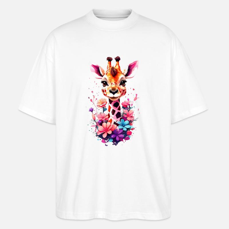 Giraffe V1 24 15 - Stanley/Stella Oversized Unisex Organic T-shirt Blaster 2.0 - white