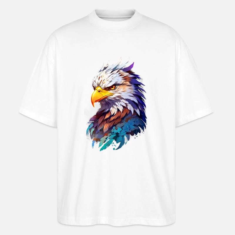Adler Eagle V24 06 - Stanley/Stella Oversized Unisex Organic T-shirt Blaster 2.0 - white