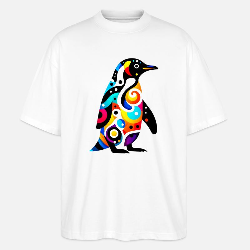 Pingouin - T-shirt bio Blaster 2.0 coupe oversize Stanley/Stella Unisexe - blanc
