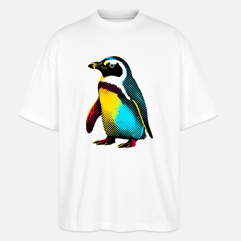 Pinguin - Stanley/Stella Oversized Unisex Bio T-Shirt Blaster 2.0 - Weiß