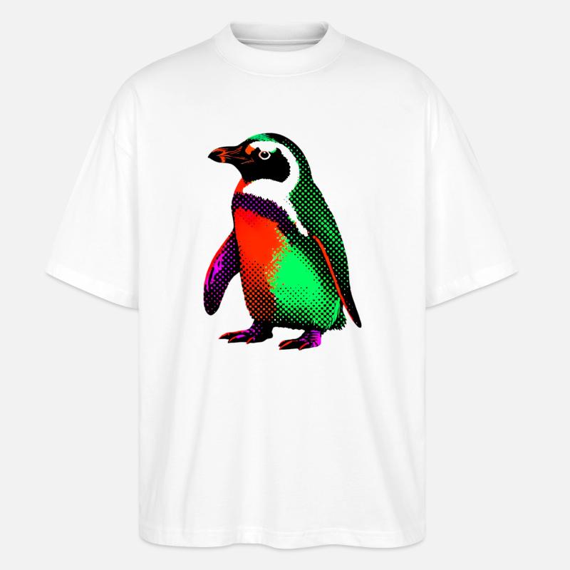 Pingouin - T-shirt bio Blaster 2.0 coupe oversize Stanley/Stella Unisexe - blanc