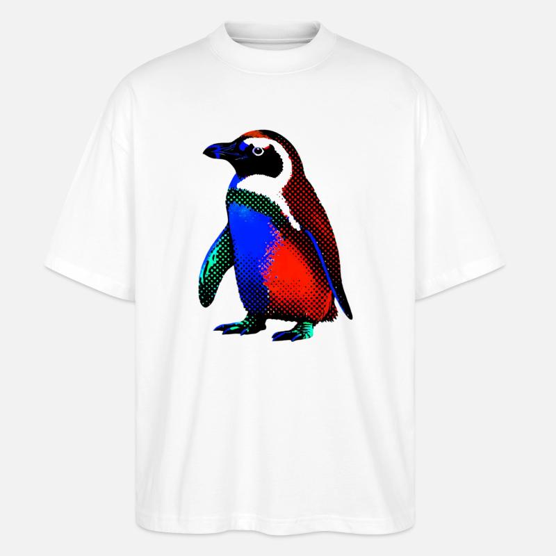 Pingouin - T-shirt bio Blaster 2.0 coupe oversize Stanley/Stella Unisexe - blanc