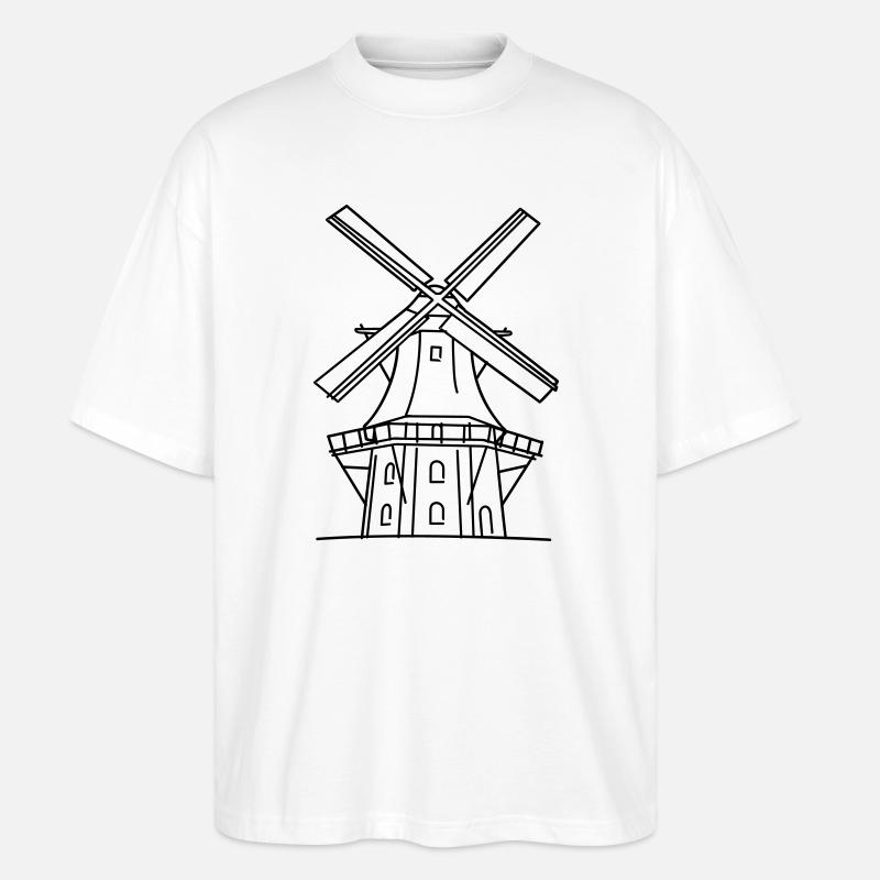 Moulin à vent - T-shirt bio Blaster 2.0 coupe oversize Stanley/Stella Unisexe - blanc