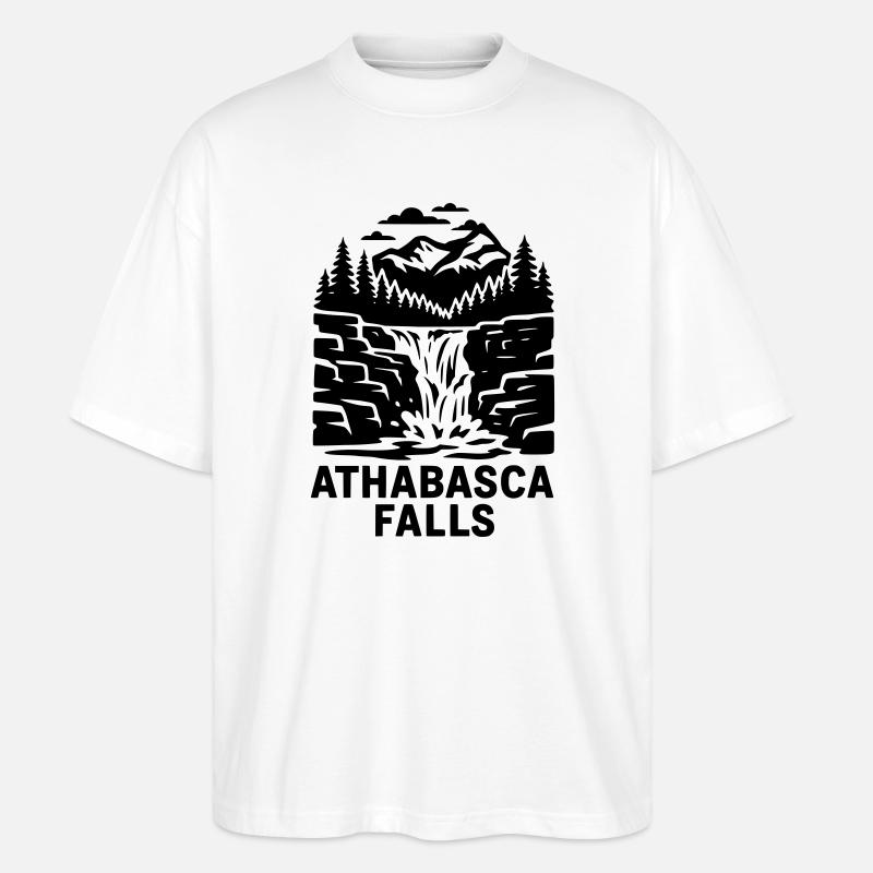 athabasca falls - Stanley/Stella Oversized Unisex Bio T-Shirt Blaster 2.0 - Weiß