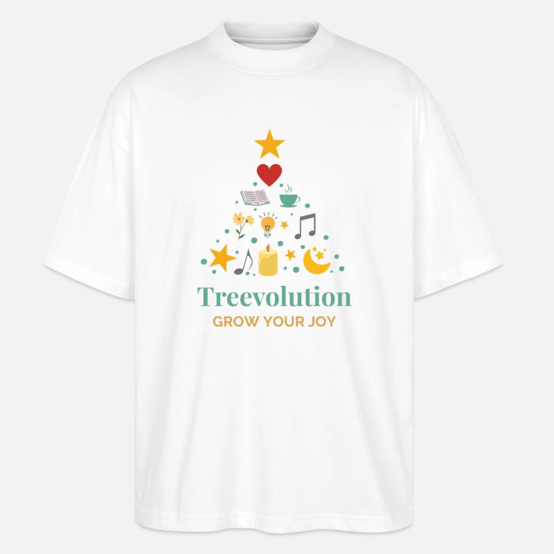 Treevolution Freude wachsen lassen - Stanley/Stella Oversized Unisex Bio T-Shirt Blaster 2.0 - Weiß