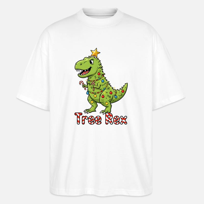 Tendance de Noël Tree Rex - T-shirt bio Blaster 2.0 coupe oversize Stanley/Stella Unisexe - blanc
