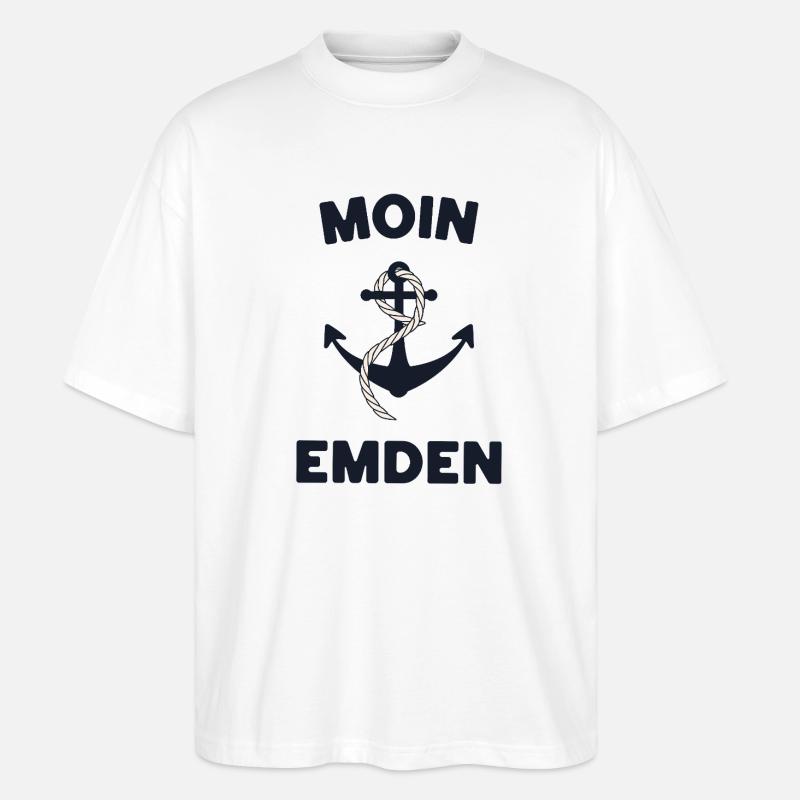 Moin Emden – Conception d’ancres maritimes - T-shirt bio Blaster 2.0 coupe oversize Stanley/Stella Unisexe - blanc