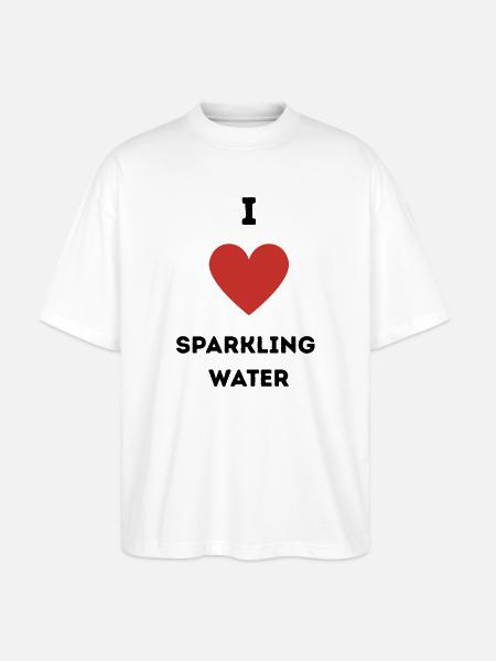 I Love Sparkling Water - Stanley/Stella Oversized Unisex Organic T-shirt Blaster 2.0 - white