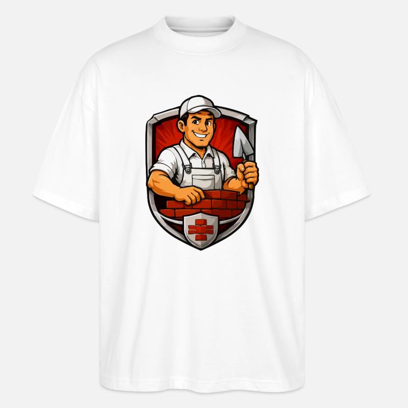 Artisan-blason Franc-maçon - T-shirt bio Blaster 2.0 coupe oversize Stanley/Stella Unisexe - blanc