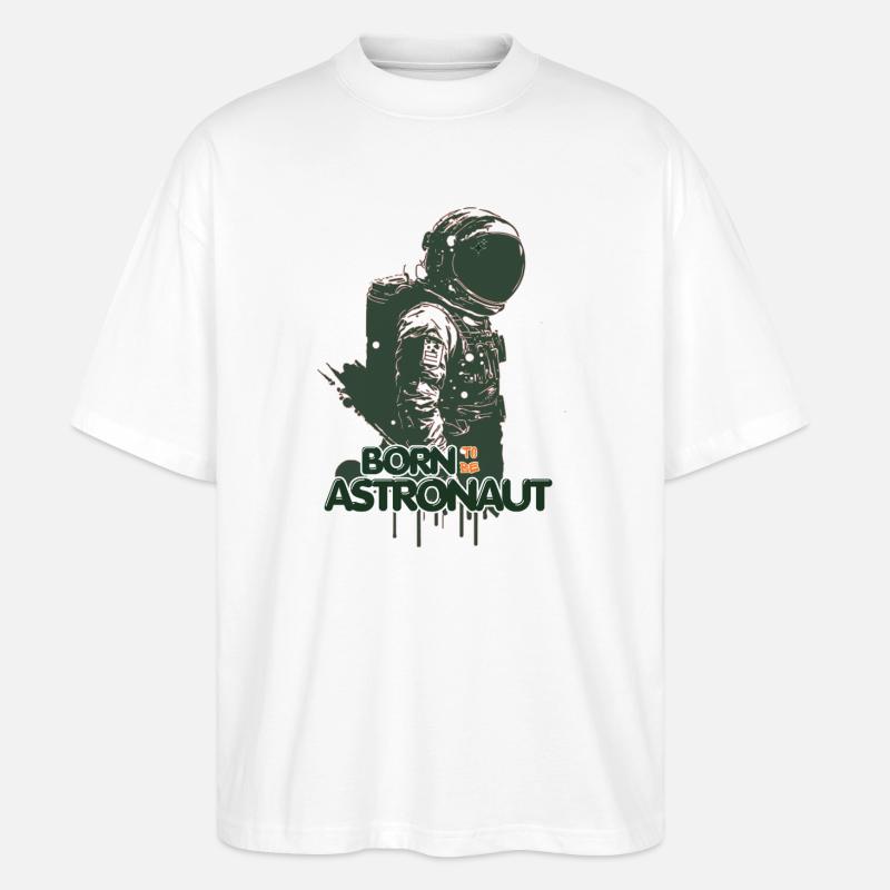 Né Pour Astronaute - Design Spatial - T-shirt bio Blaster 2.0 coupe oversize Stanley/Stella Unisexe - blanc