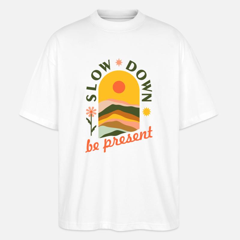 Slow down - Stanley/Stella Oversized Unisex Bio T-Shirt Blaster 2.0 - Weiß