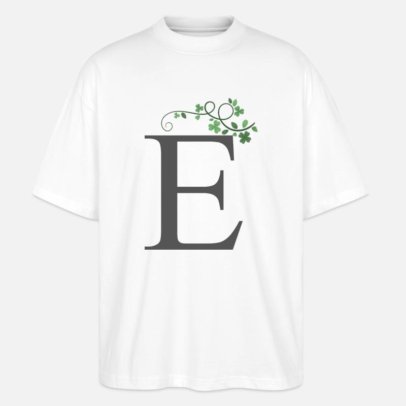 E avec trèfles - T-shirt bio Blaster 2.0 coupe oversize Stanley/Stella Unisexe - blanc