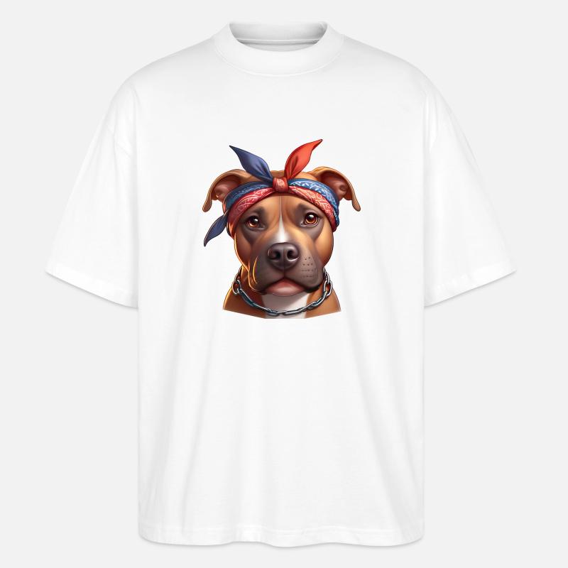 Pitbull Le modèle - T-shirt bio Blaster 2.0 coupe oversize Stanley/Stella Unisexe - blanc