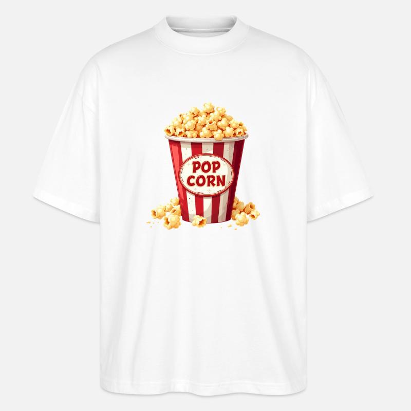 Carnaval costumé de pop-corn - T-shirt bio Blaster 2.0 coupe oversize Stanley/Stella Unisexe - blanc