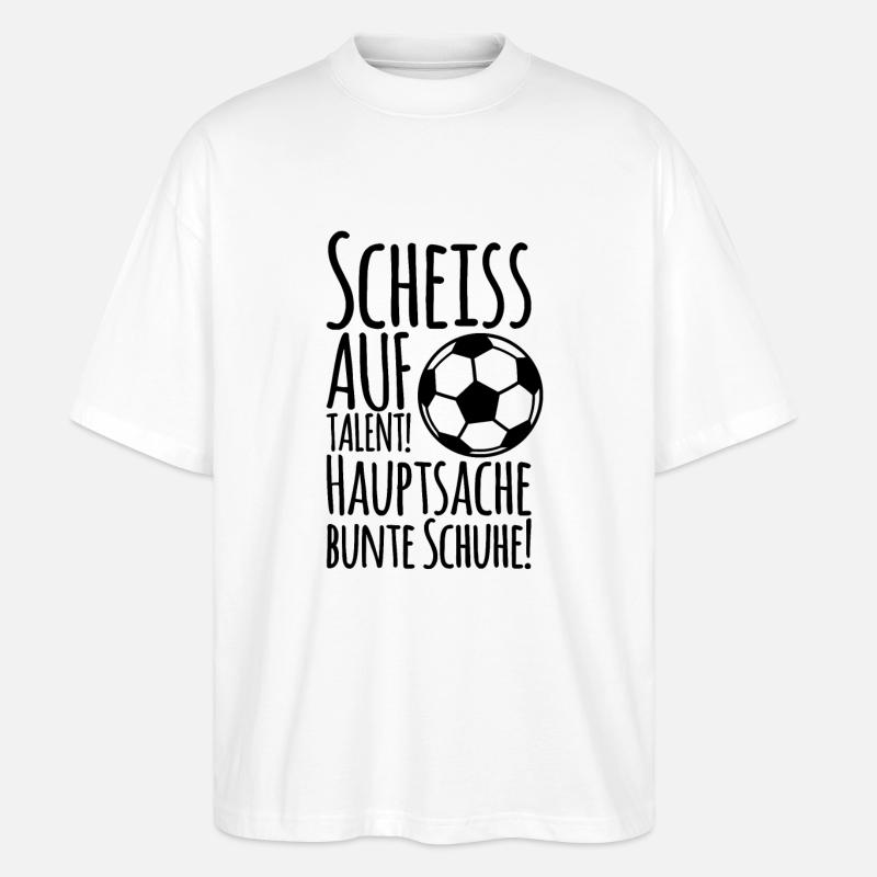 SCHEISS AUF TALENT! - Stanley/Stella Oversized Unisex Bio T-Shirt Blaster 2.0 - Weiß