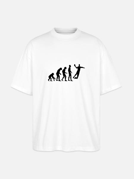 Human Evolution Handball - Stanley/Stella Oversized Unisex Bio T-Shirt Blaster 2.0 - Weiß