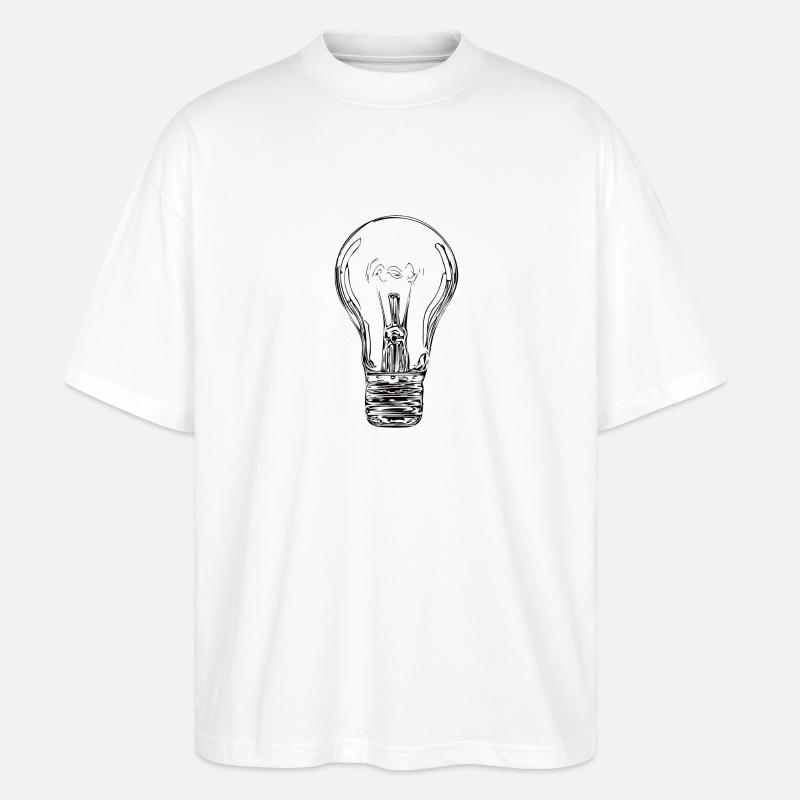 Glühbirne / Glühlampe - Stanley/Stella Oversized Unisex Bio T-Shirt Blaster 2.0 - Weiß