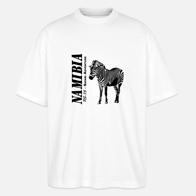 Namibia - Zebra - Stanley/Stella Oversized Unisex Bio T-Shirt Blaster 2.0 - Weiß