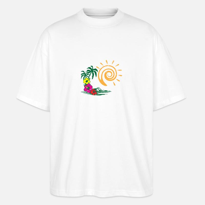 Sommer Sonne - Stanley/Stella Oversized Unisex Bio T-Shirt Blaster 2.0 - Weiß