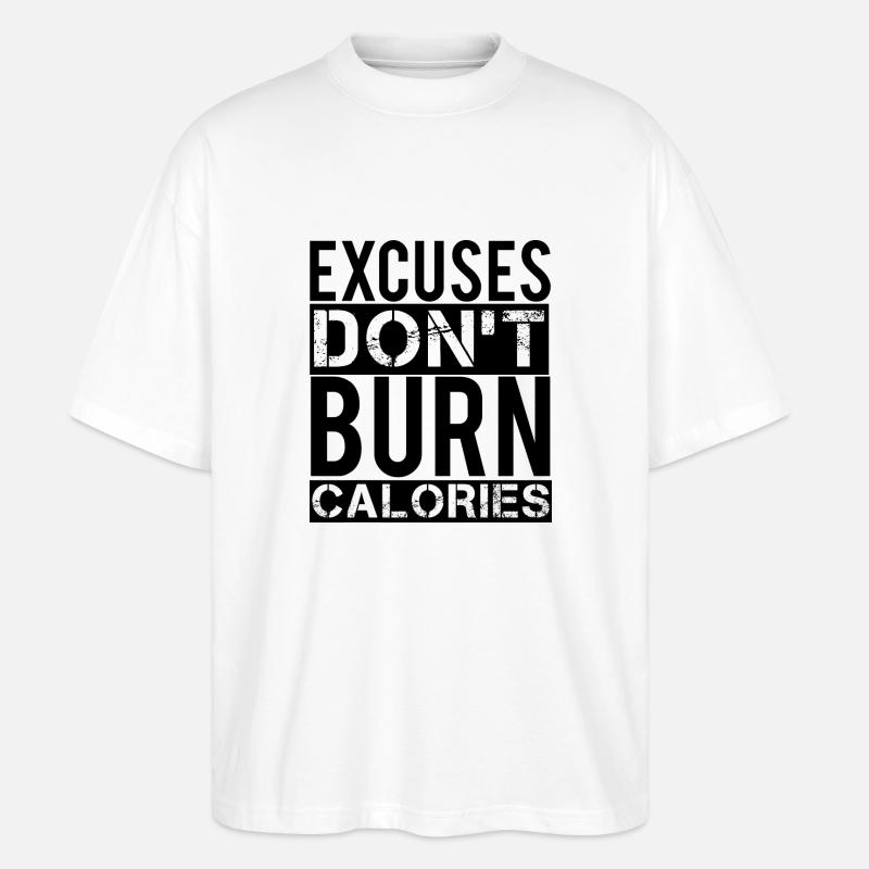 Excuses - Stanley/Stella Oversized Unisex Bio T-Shirt Blaster 2.0 - Weiß