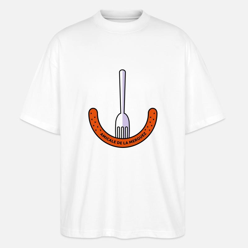 Amicale de la Merguez - T-shirt bio Blaster 2.0 coupe oversize Stanley/Stella Unisexe - blanc