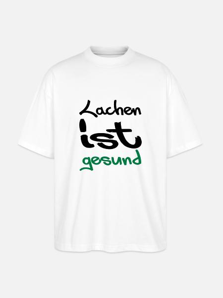 lachen ist gesund - Stanley/Stella Oversized Unisex Bio T-Shirt Blaster 2.0 - Weiß