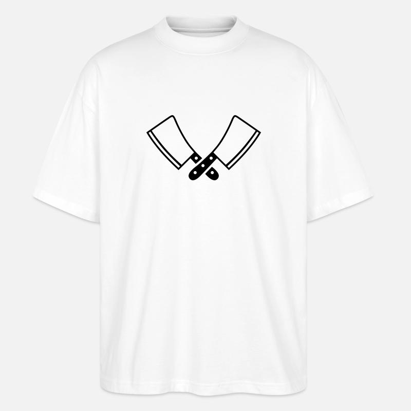 Messer - Stanley/Stella Oversized Unisex Bio T-Shirt Blaster 2.0 - Weiß