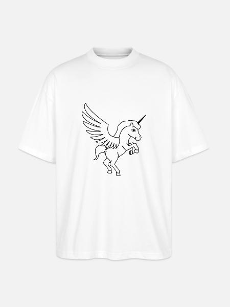 einhorn_maerchen_01 - T-shirt bio Blaster 2.0 coupe oversize Stanley/Stella Unisexe - blanc