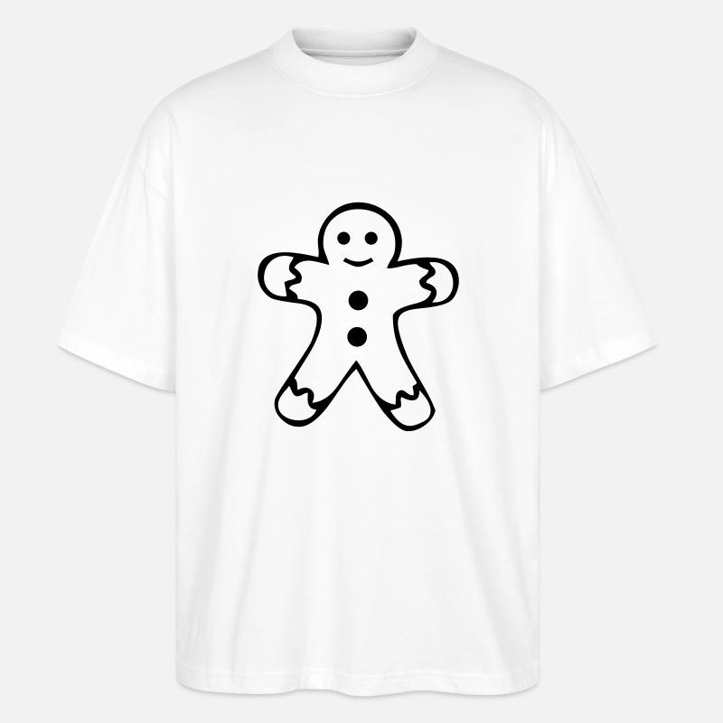 lebkuchenmann_01 - Stanley/Stella Oversized Unisex Organic T-shirt Blaster 2.0 - white
