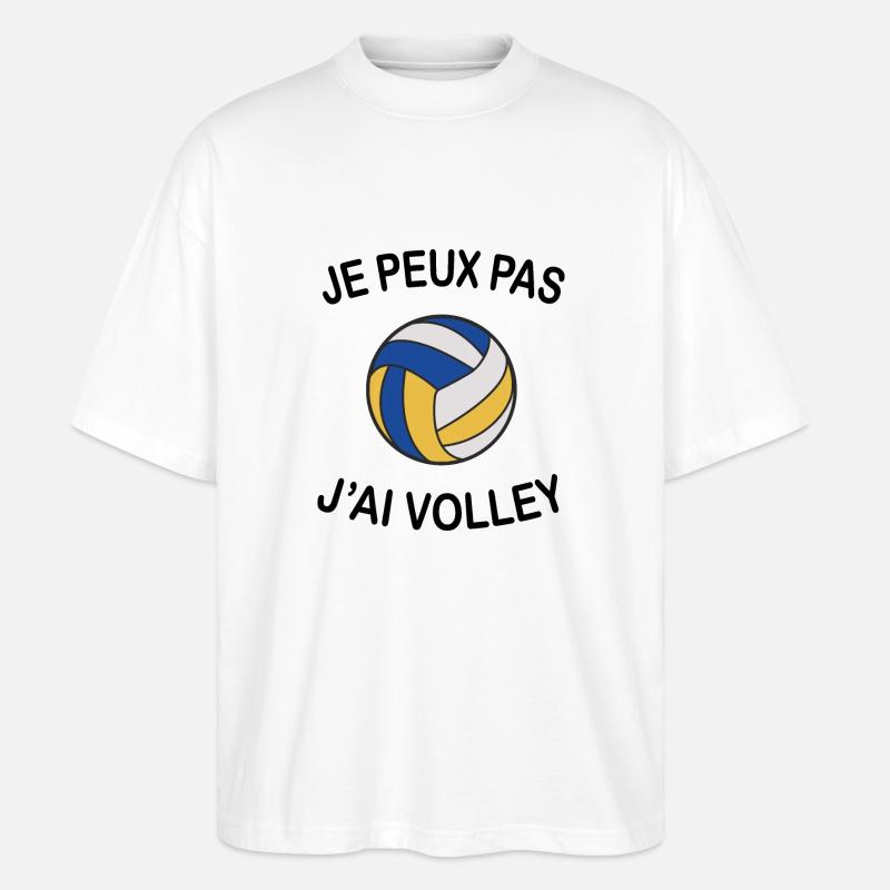 Je Peux Pas J'ai Volley - T-shirt bio Blaster 2.0 coupe oversize Stanley/Stella Unisexe - blanc