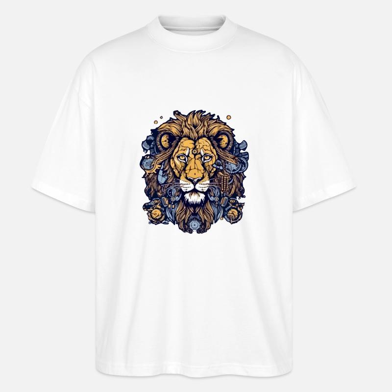 Kitu der Löwe - Stanley/Stella Oversized Unisex Bio T-Shirt Blaster 2.0 - Weiß