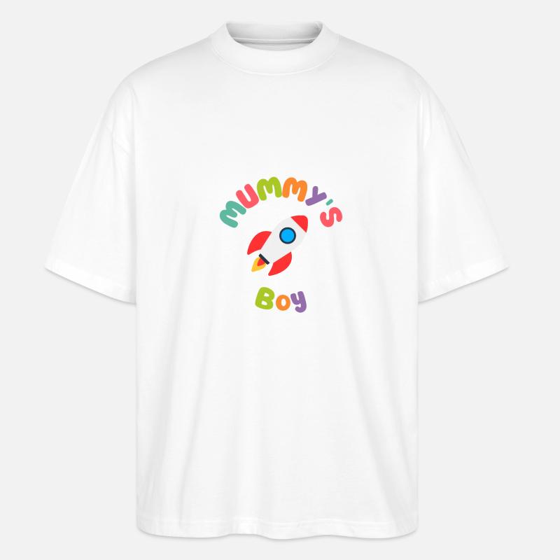 Mummys Junge Rakete - Stanley/Stella Oversized Unisex Bio T-Shirt Blaster 2.0 - Weiß
