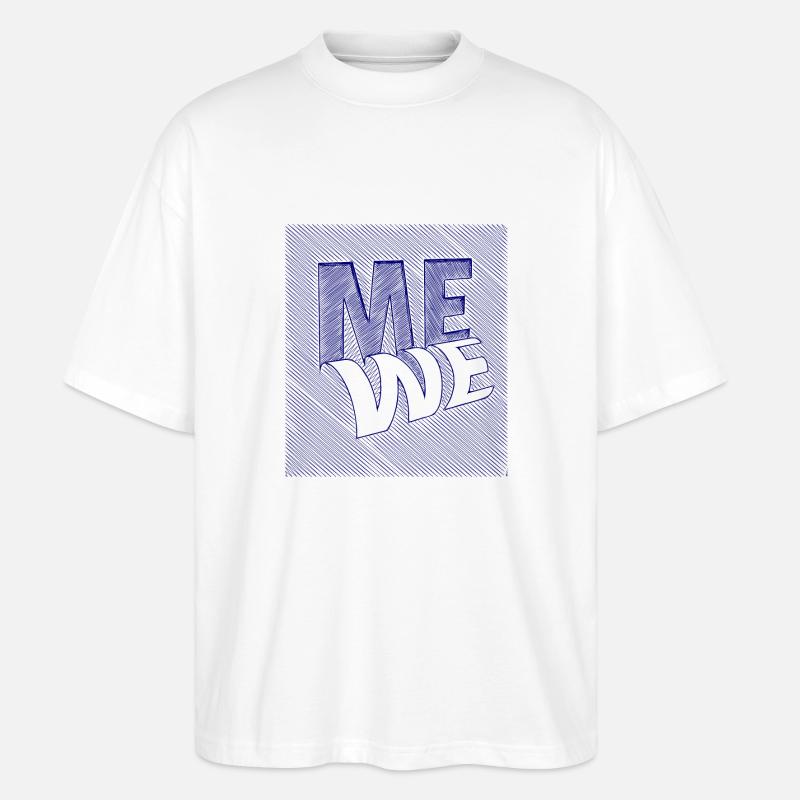 me we scribble - Stanley/Stella Oversized Unisex Bio T-Shirt Blaster 2.0 - Weiß