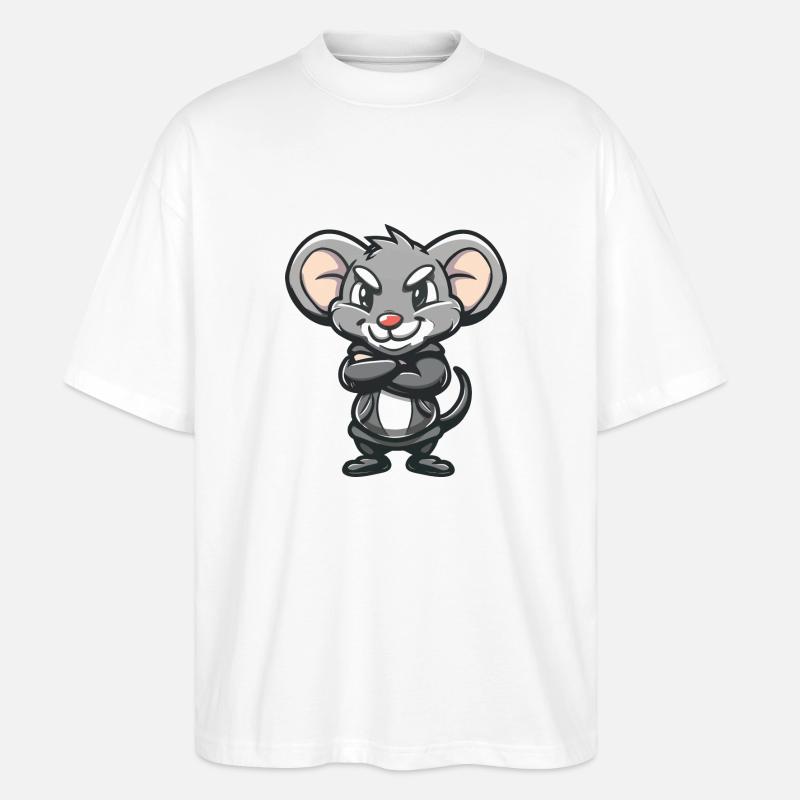 maus - Stanley/Stella Oversized Unisex Bio T-Shirt Blaster 2.0 - Weiß