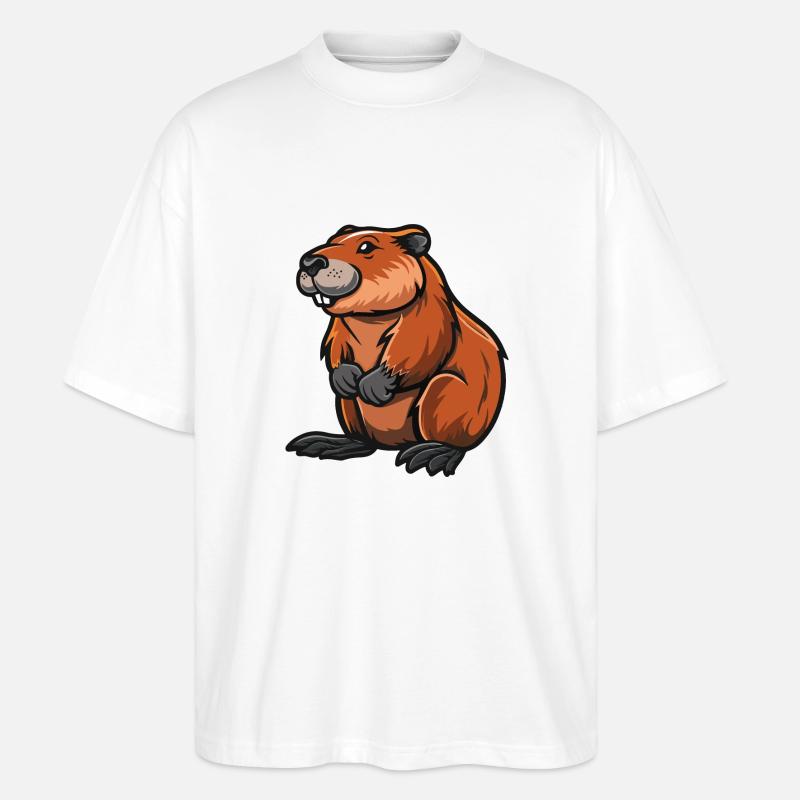 hamster comic - Stanley/Stella Oversized Unisex Bio T-Shirt Blaster 2.0 - Weiß