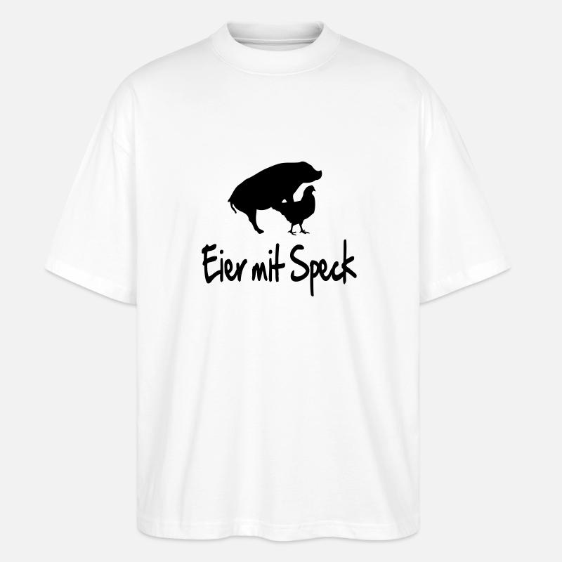 eier_mit_speck - T-shirt bio Blaster 2.0 coupe oversize Stanley/Stella Unisexe - blanc