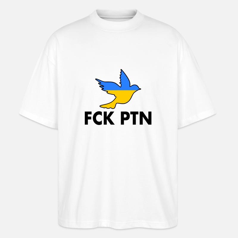 Fck ptn friedenstaube - Stanley/Stella Oversized Unisex Bio T-Shirt Blaster 2.0 - Weiß