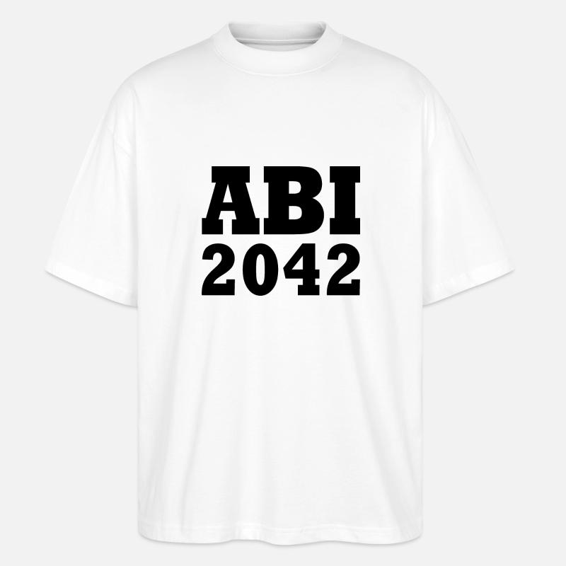Abi 2042 - Stanley/Stella Oversized Unisex Bio T-Shirt Blaster 2.0 - Weiß